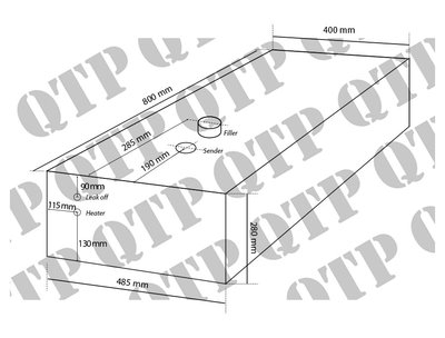 Benzintank passend für Massey Ferguson MF 48-25 RD 13CI51CJ695 Rasentraktor